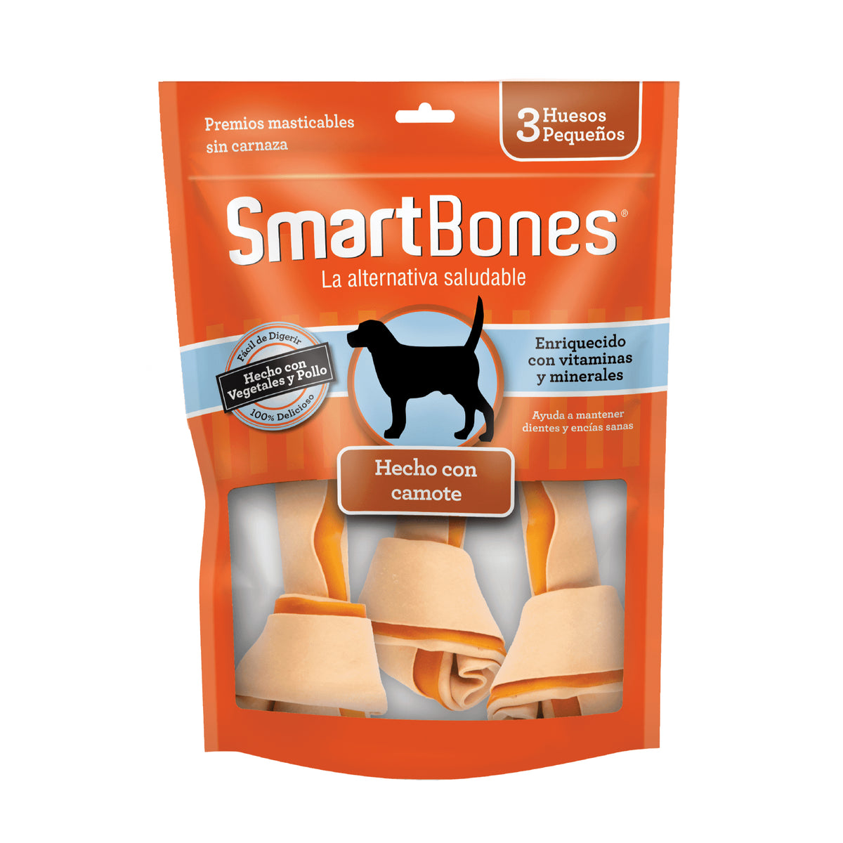 SMARTBONES - Huesos pequeños (Camote) 3 Und