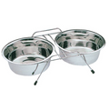 Comedero doble con soporte