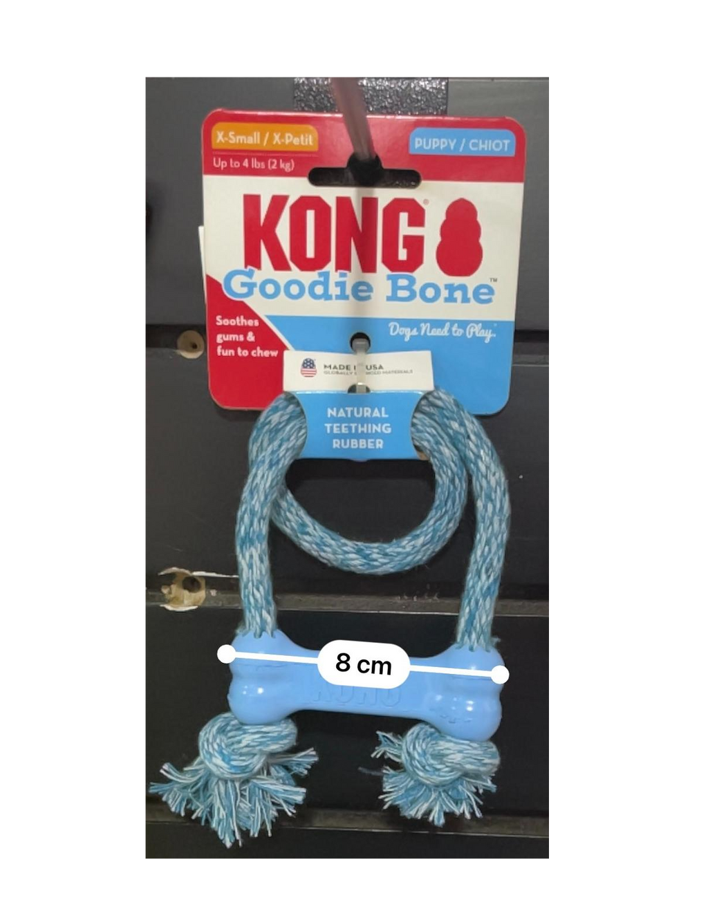 KONG - Puppy hueso con cuerda