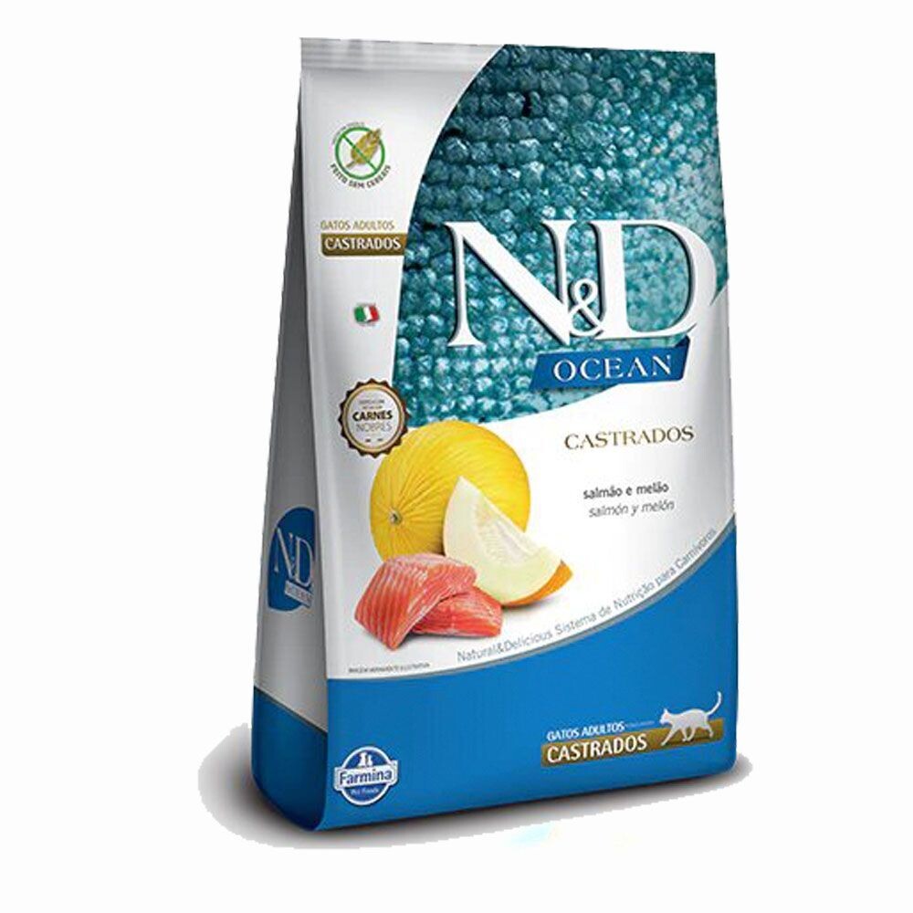 N&D - Ocean gato adulto castrado (Salmón y melón)