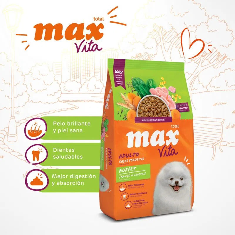MAX VITA - Adulto raza pequeña (Pollo y vegetales)