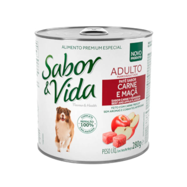 SABOR Y VIDA - Paté en lata para perro adulto (Carne)