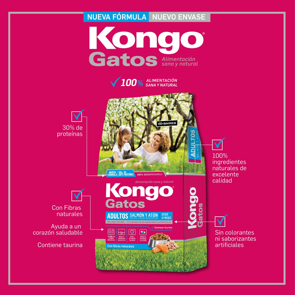 KONGO - Gato adulto (Salmón y atún)