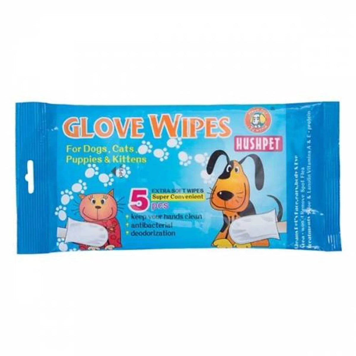 HUSHPET - Guantes húmedos (Gloves wipes)