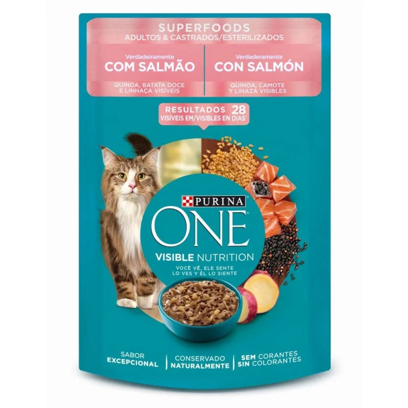 ONE - Sobre Gato adulto y esterilizado (Salmón)