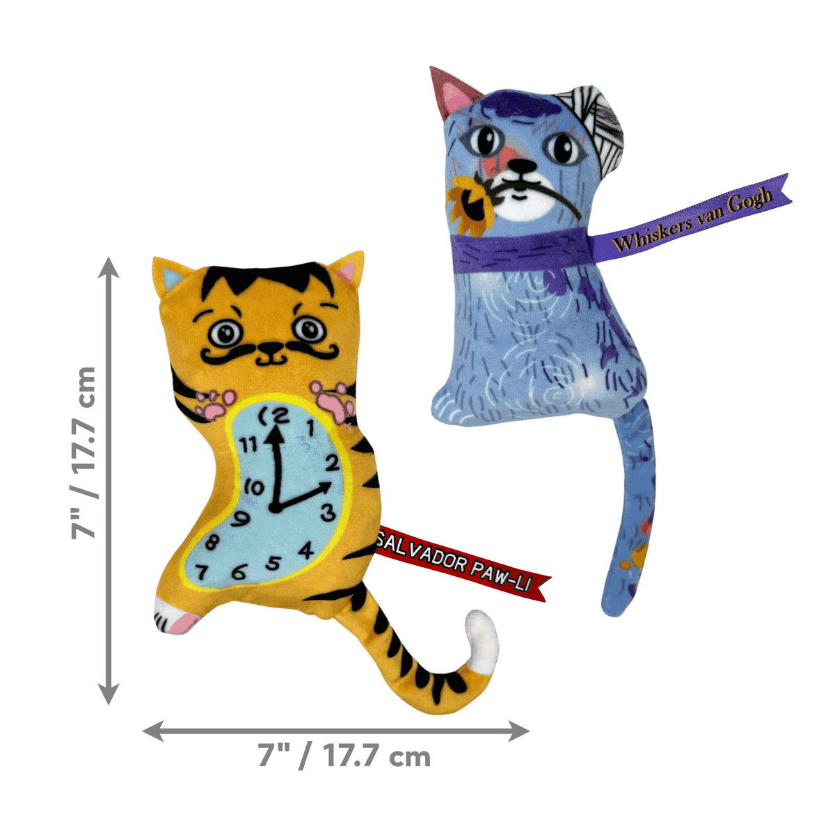 KONG - Peluche para gato arte X2 (Kahlo - Picasso)