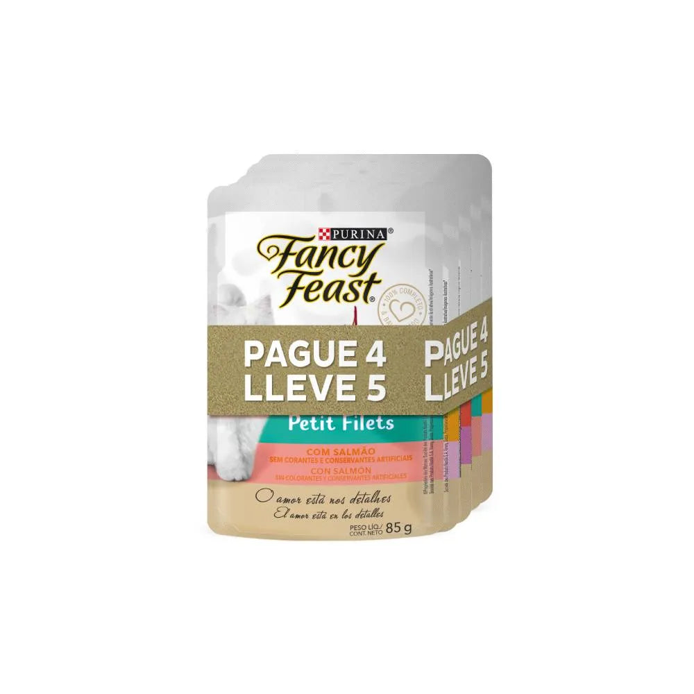 FANCY FEAST - Pack surtido sobre pague 4 lleve 5 und