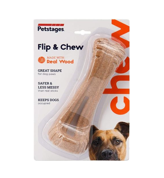 PETSTAGES - Perro doogwood madera flip and chew