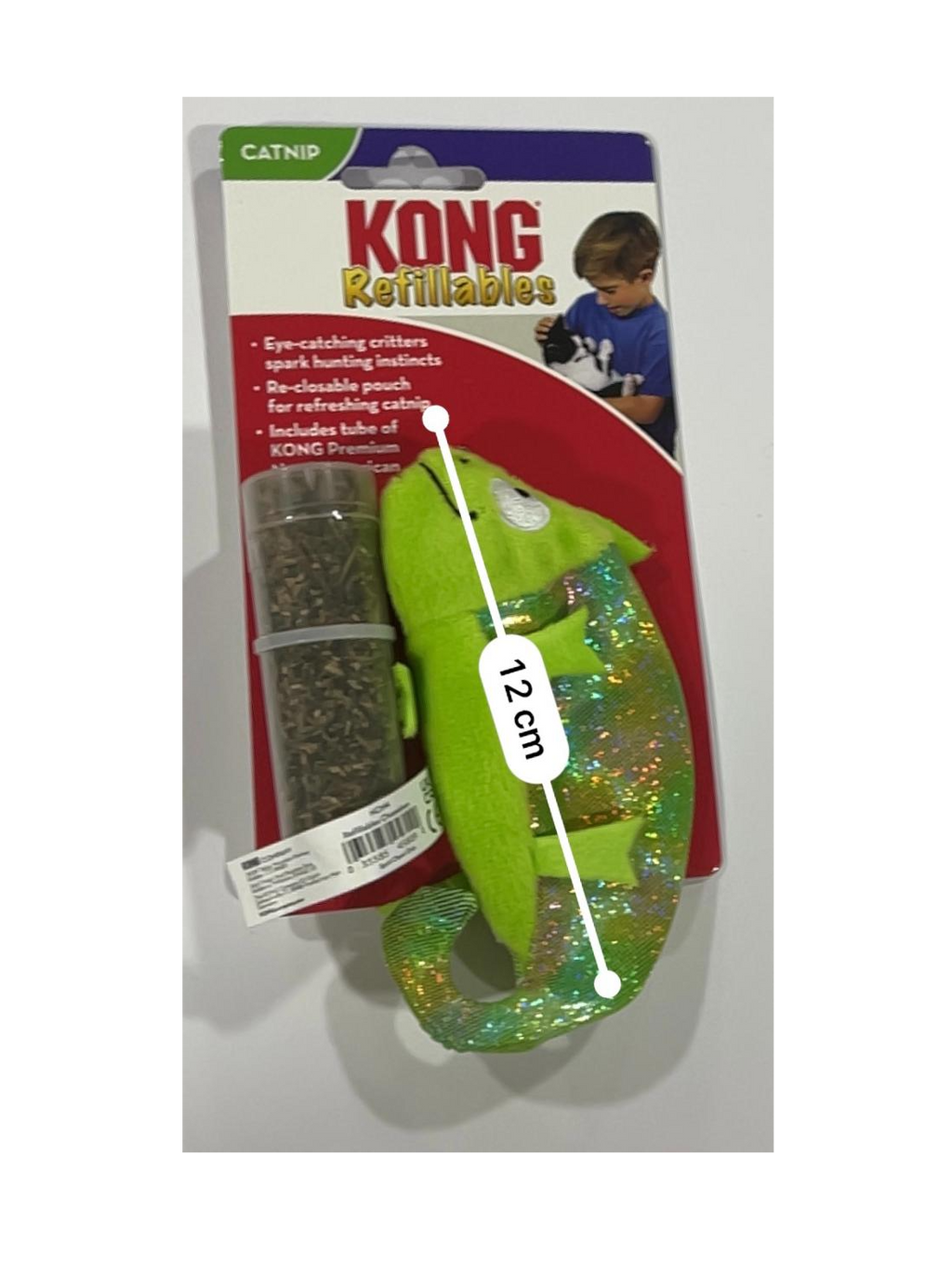 KONG - Juguete para gato rellenable camaleón