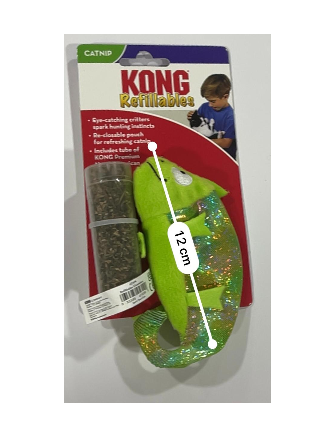 KONG - Juguete para gato rellenable camaleón