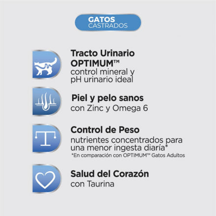 OPTIMUM - Alimento húmedo gato castrado (Pollo)