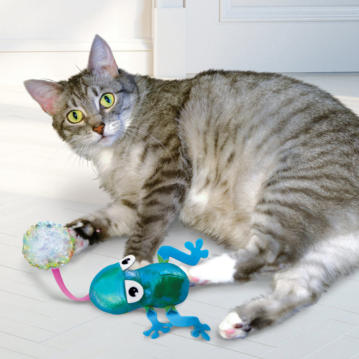 KONG - Juguete para gato flingaroo sapo