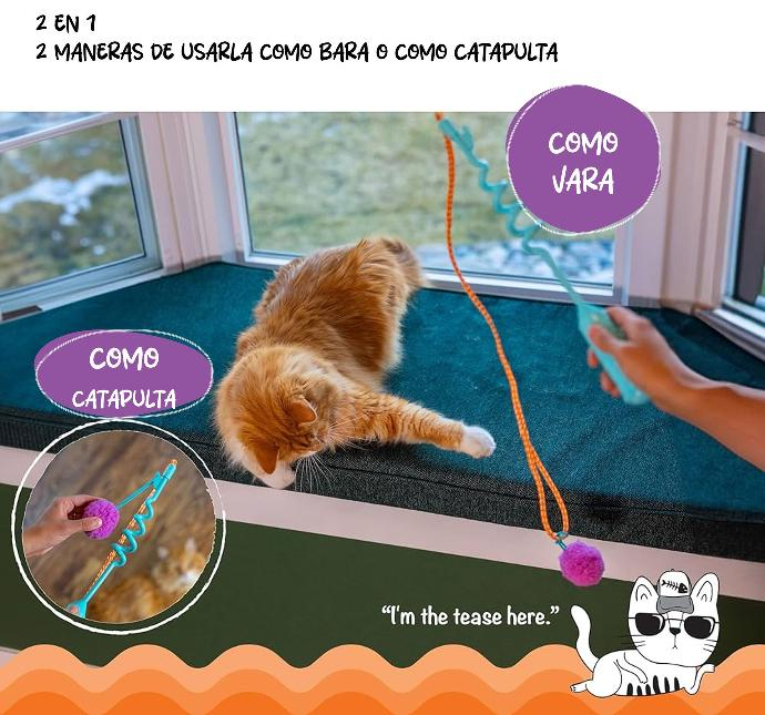 CATSTAGES - Frisky cat apult spring wand