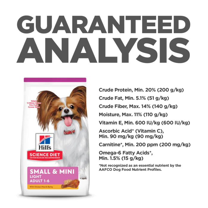 HILLS - Science diet adult small paws light