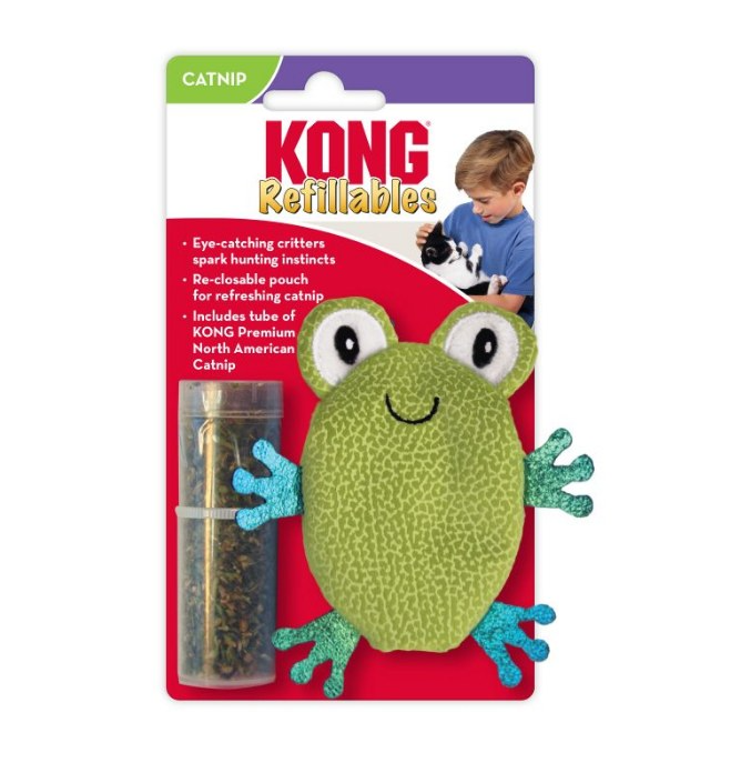 KONG - Juguete para gato rellenable sapo