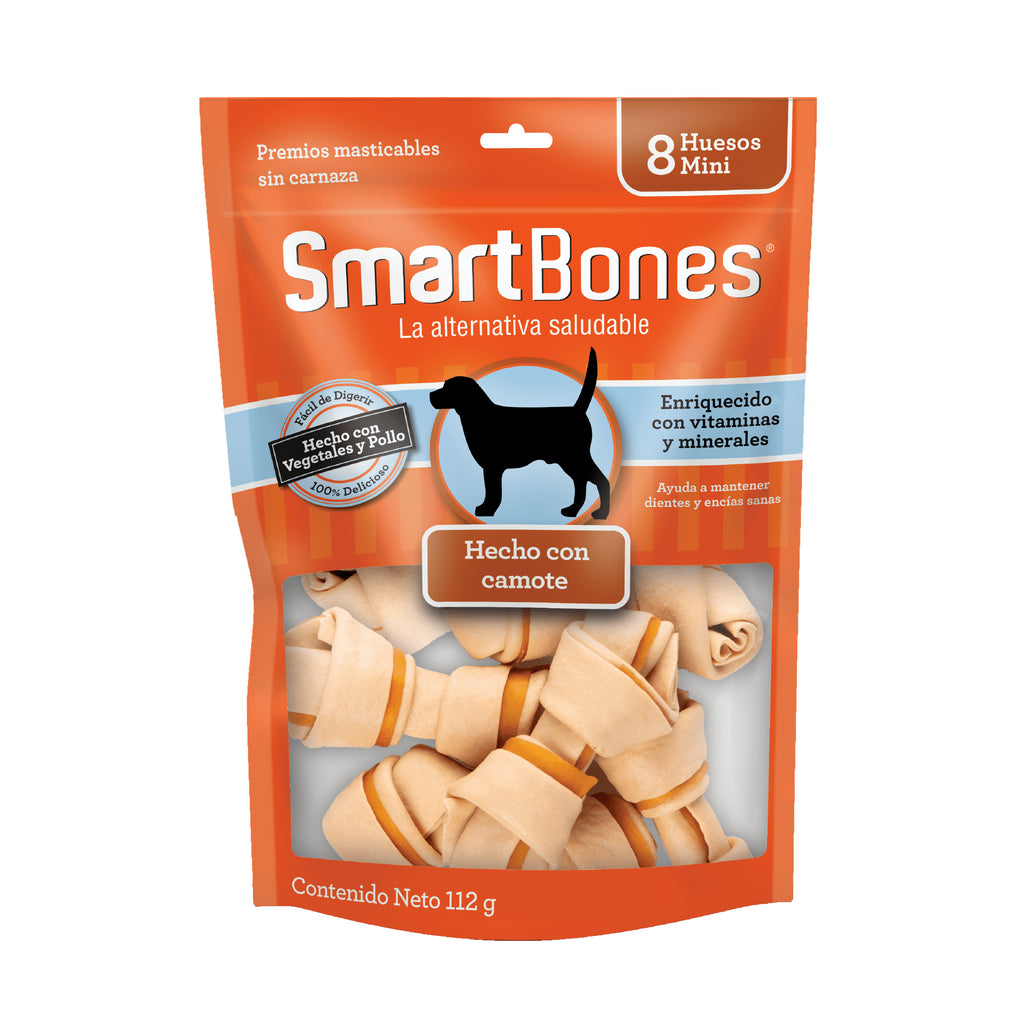 SMARTBONES - Huesos mini (Camote) 8 Und