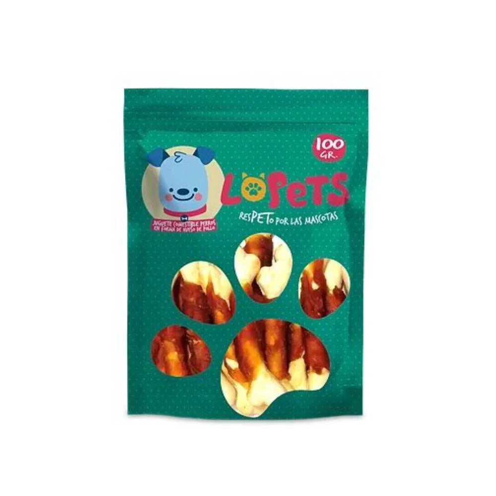 LOPETS - Juguete comestible hueso de pollo