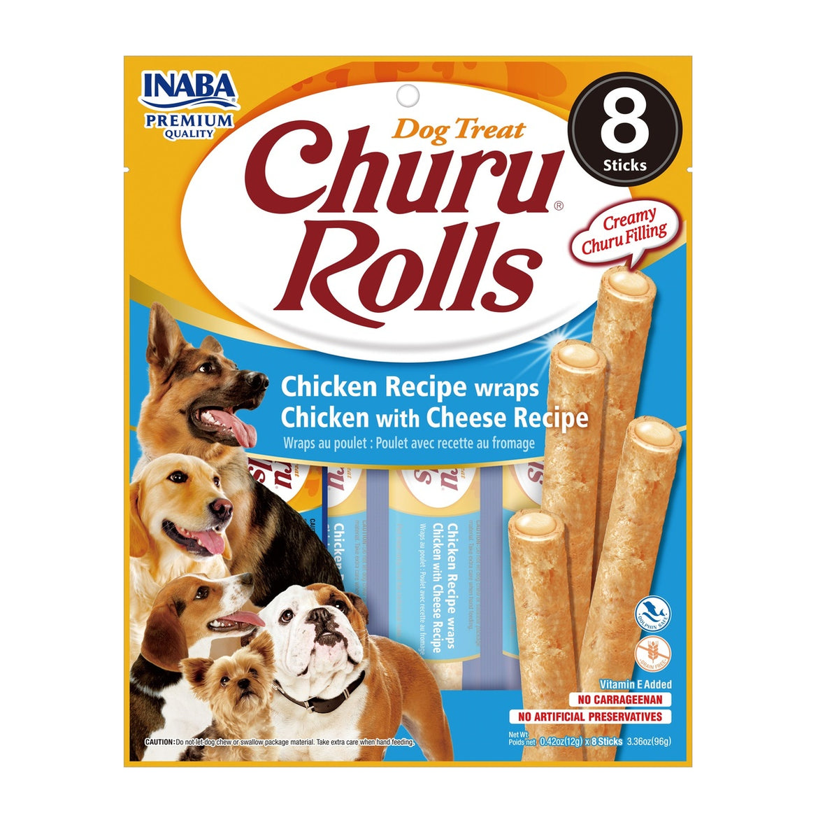 INABA - Churu rolls (Pollo con queso) 8 und