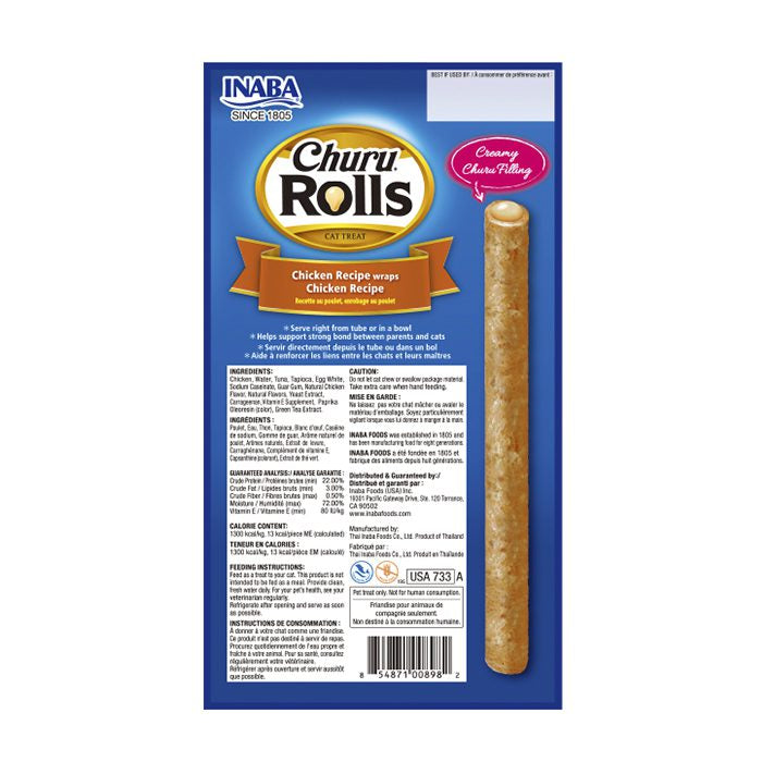 INABA - Churu rolls (Atún con vieira) 4 und