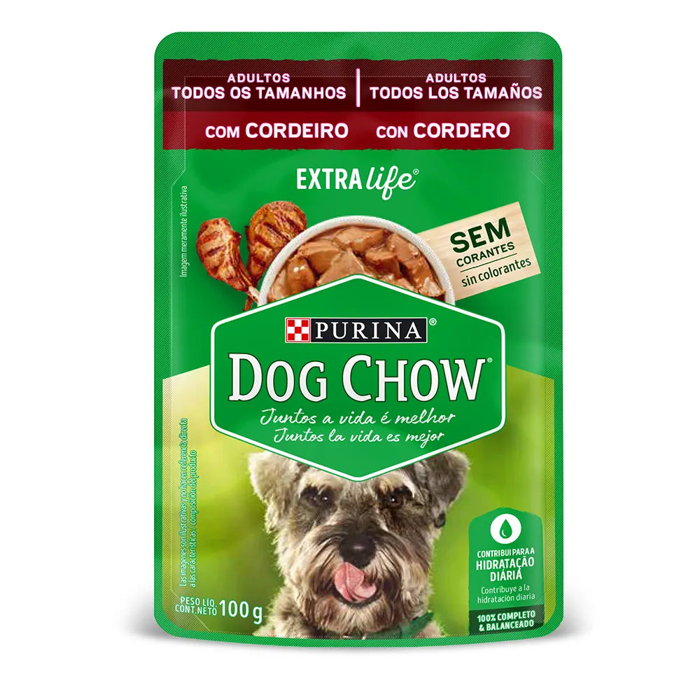 DOG CHOW - Alimento húmedo adulto (Cordero)