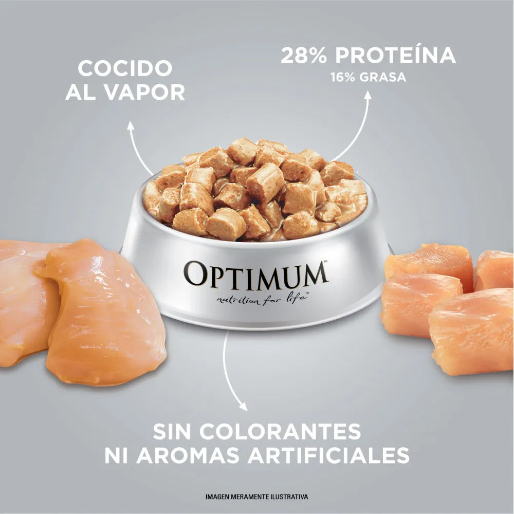 OPTIMUM - Alimento húmedo para perro cachorro