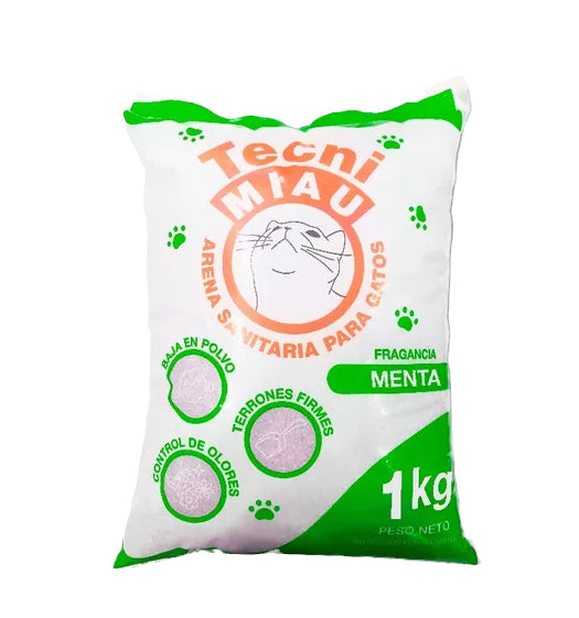 Tecni miau - Arena de bentonita (Menta)