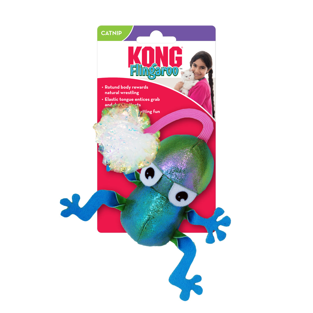 KONG - Juguete para gato flingaroo sapo
