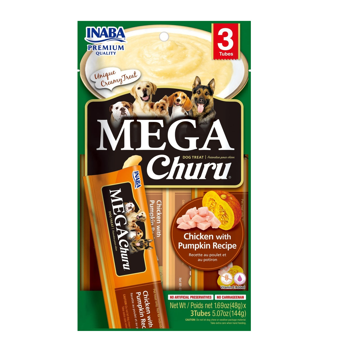 INABA - Mega churu (Pollo y calabaza) 3 und