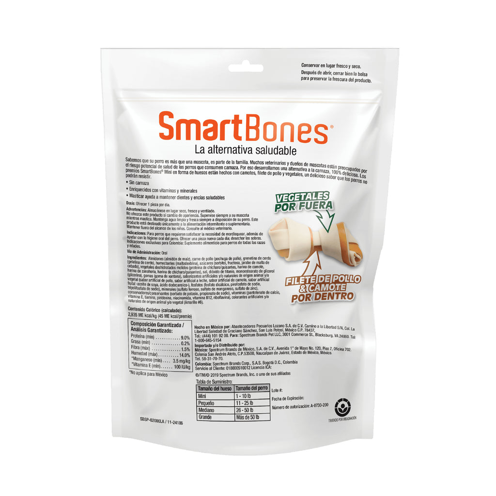 SMARTBONES - Huesos mini (Camote) 8 Und
