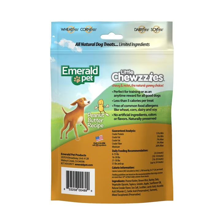 EMERALD PET - Snack perro little chewzzies (Mantequilla de maní)