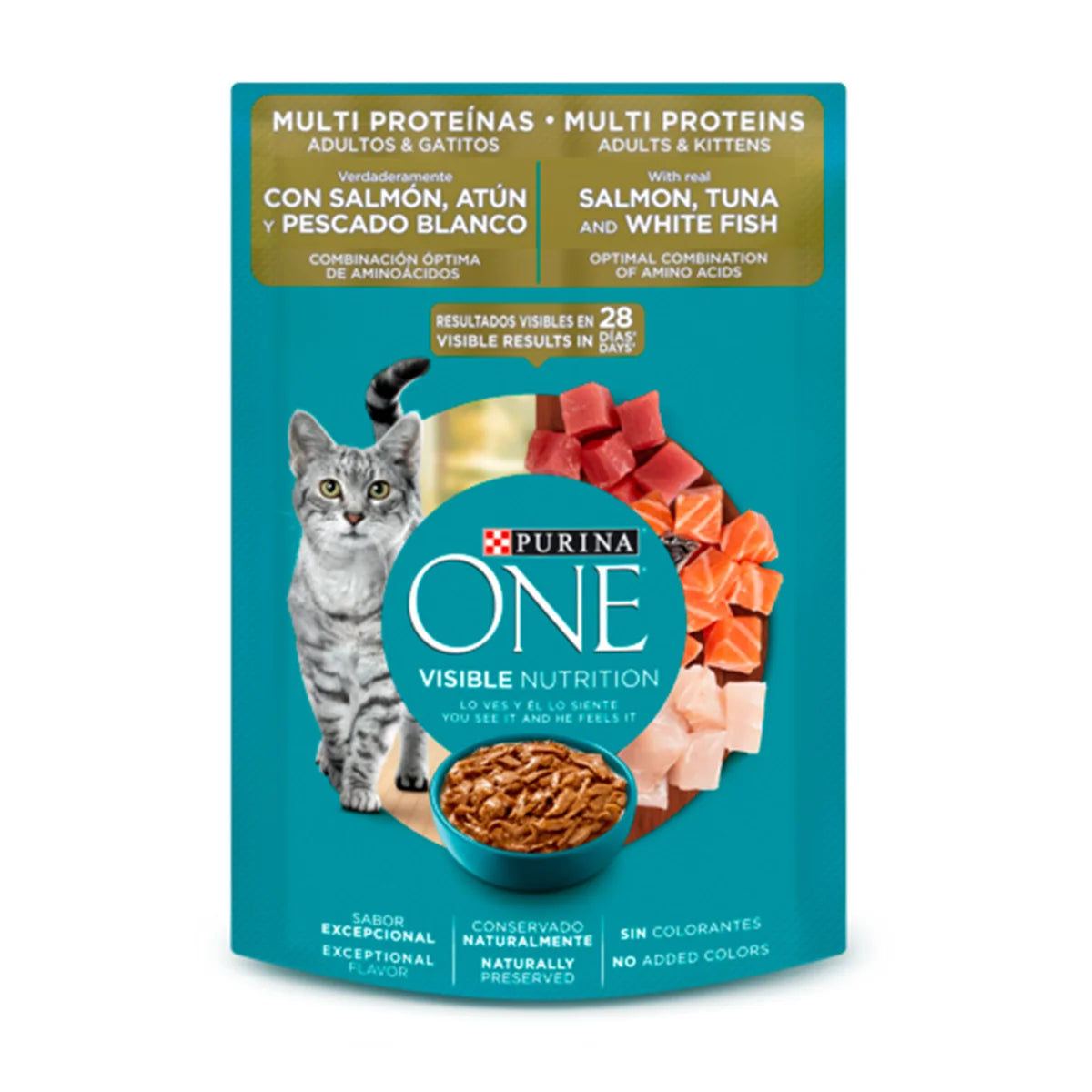 ONE - Multi proteínas sobre gato adulto y gatito (Salmón, atún y pescado blanco)