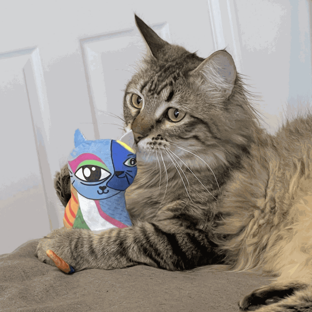 KONG - Peluche para gato arte X2 (Dalí - Van gogh)