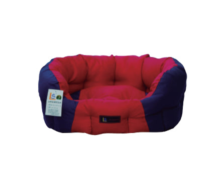 Cama comfort azul y rojo