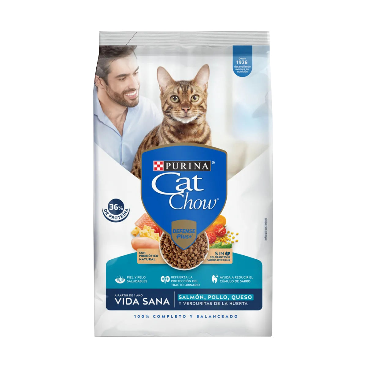 CAT CHOW - Gato vida sana (Salmón, pollo y queso)