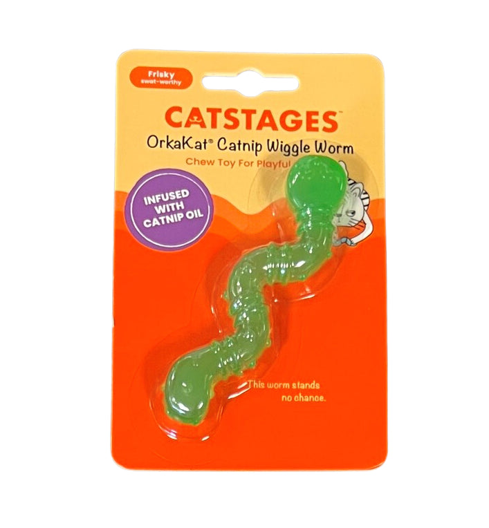 CATSTAGES - Frisky orkakat catnip wiggle worm